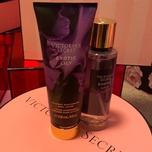 Victoria’s Secret limited edition exotic lily lotion and mist set never used